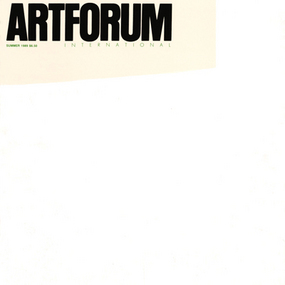 Cover: a project for Artforum by Robert Ryman