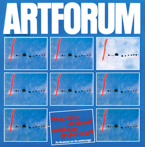 封面问题：米罗米罗告诉我，谁才不是乔的作品？答案：最右上角为舍瑞·莱文（Sherrie Levine）作品，《乔·米罗之后》，1984年，纸上水彩，纸张大小 14 x 11”，图像大小5¾ x 7½”。除了右上角，其余皆为乔·米罗（Joan Miró）作品，《蓝Ⅱ》，1961年，布面油画， 8'10½” x 11'7¾”。《米罗：画选》第87页：尔修现代艺术馆和塑像馆展目录，华盛顿史密森学会，1980年3月20日——6月8日，页面大小 10 x 9”，图像大小 5¾ x 7½”。右上角作品来源：纽约皮埃尔·马蒂斯画廊授权。