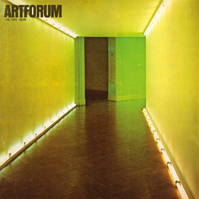 Dan Flavin, untitled (to Emily), 1973, warm white, soft white, daylight, and cool white fluorescent fixtures.