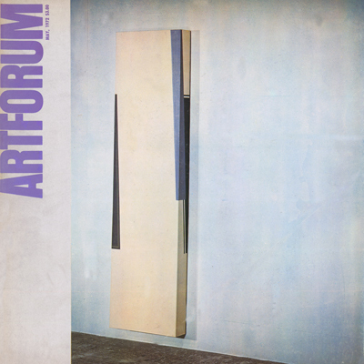 Jo Baer, V. Speculum, o/c. 80“ x 20” x 4", 1970. Color courtesy Richard Bellamy.