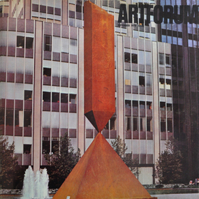 Barnett Newman (1905-1970), Broken Obelisk, corten steel, 26' high, 1967. (Color courtesy Lippincott, Inc.)