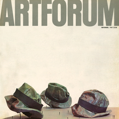 Claes Oldenburg, Feasible Monument for a City Square: Hats Blowing in the Wind, m/m, 10 ½  x 28 x 39", 1969. (Collection Lewis Manilow, Chicago.)