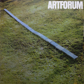 Aluminum Piece by Carl Andre. (Coll. Fritz and Agnus Becht, Holland.) (Photo: Rosemarie Castoro; color courtesy Dwan Gallery.)