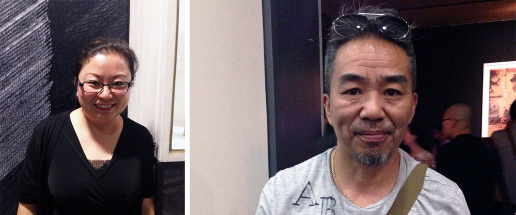 左：k11艺术基金会代表傅丹丹；右：艺术家曾浩.