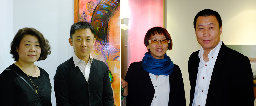 左：星空间的崔杰与负责人房方；右：站台中国负责人孙宁与总监陈海涛.