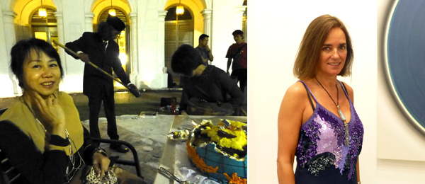 左：新加坡艺术博物馆主席简•伊托吉（Jane Ittogi）；右：艺术经纪人Kashya Hildebrand.