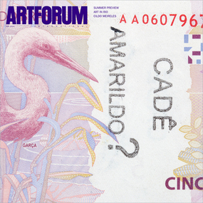 封面：切尔多・梅雷莱斯（Cildo Meireles），《意识形态回路的插入：纸币项目》（局部），1970/2014，纸币上墨水画，尺寸可变。