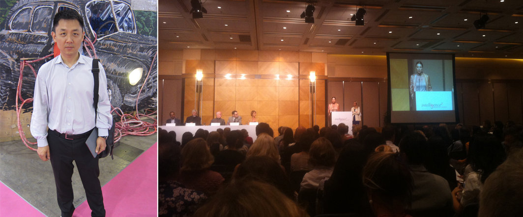左：星空间负责人房方；右：Intelligence²现场.