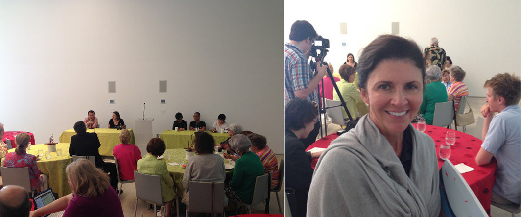 左：研讨会现场；右：收藏家、Beam Contemporary创立人之一Kristi Jernigan.