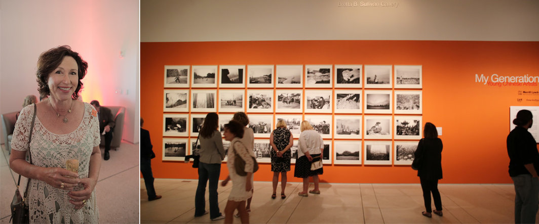 左：坦帕市议员Linda Saul-Sena；右：鸟头作品现场.