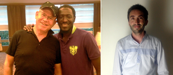 左：东京艺术家驻留计划的Johnnie Walker和Kafka。右：Blum &amp; Poe东京空间总监Ashley Rawlings。