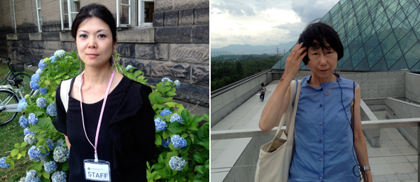 左：策展人饭田志保子。右：策展人四方幸子。
