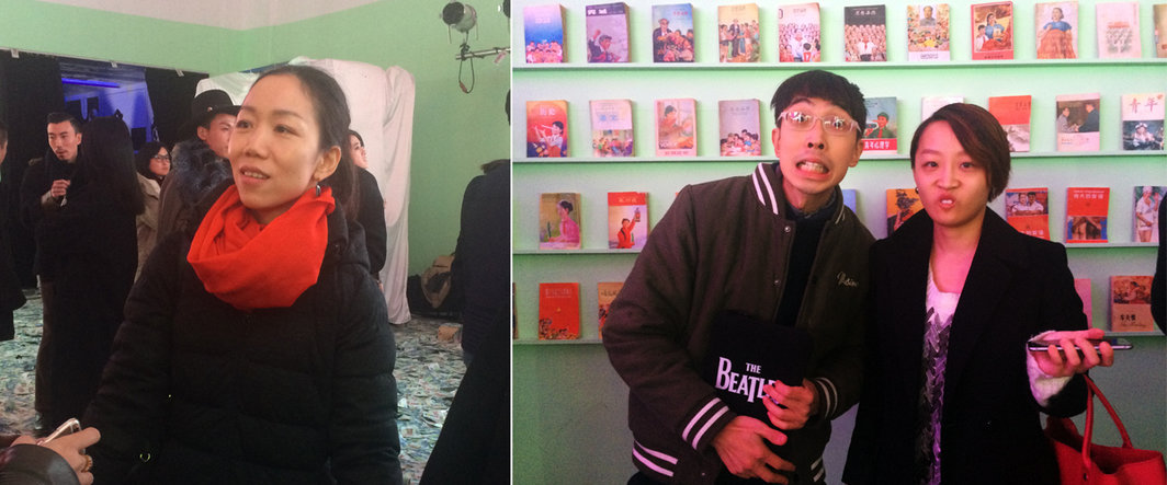 左：《生活元素》的谭薄尔；右：艺术家王子及友人与智诺设计创始人艾米.