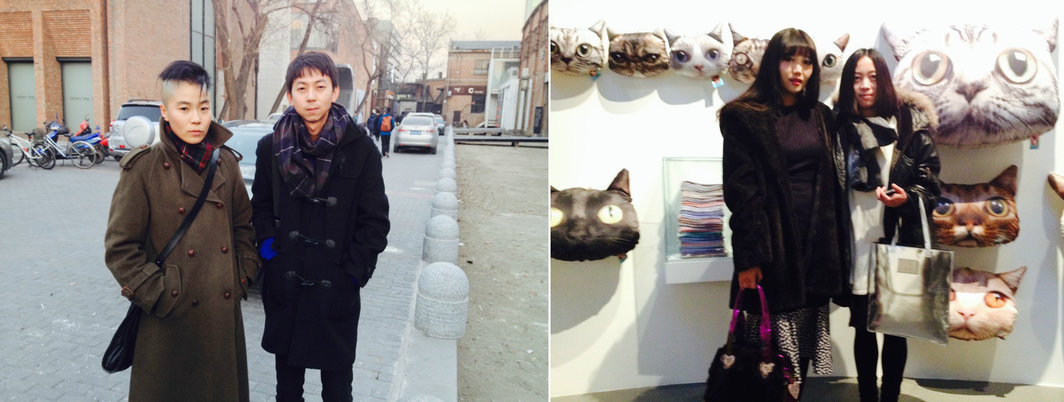 左：艺术家黎薇与陶辉；右：艺术家冯琳与旦儿.