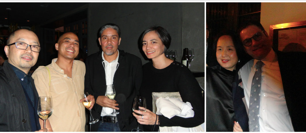 左：画廊家佐谷周吾，艺术家Pio Abad，Paul Pfeiffer和M+ 策展人姚嘉善；右：《艺术界》出版人曹丹和UCCA馆长田霏宇.