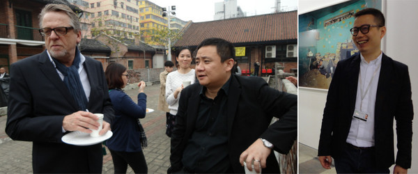 左：画廊家Waling Boers和M+策展人皮力博士；右：Leo Xu Project的许宇.