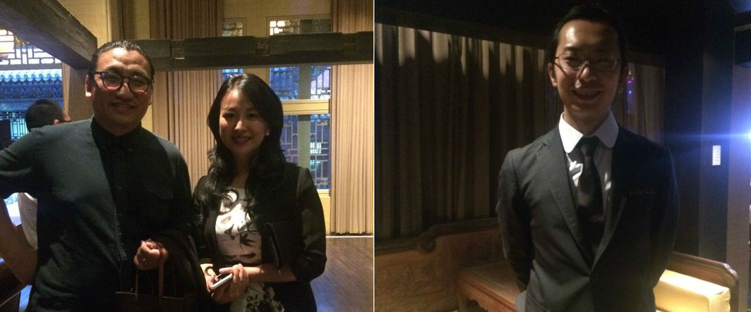 左：独立策展人李振华及成都国际文化艺术中心董事长温雪倩；右：UCCA副馆长尤洋。