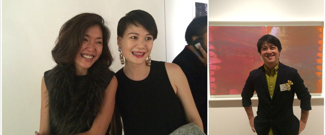 左：Art Basel的武田菜種和黄雅君；右：艺术家小野耕石.