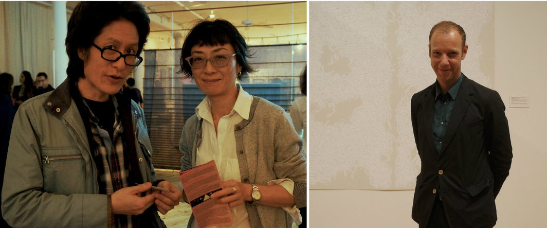 左：墨斋总监余国梁与皇后美术馆策展主管岩崎仁美；右：大都会现当代部副策展人Ian Alteveer.