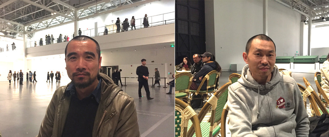 左：艺术家赵洋；右：艺术家邱黯雄.