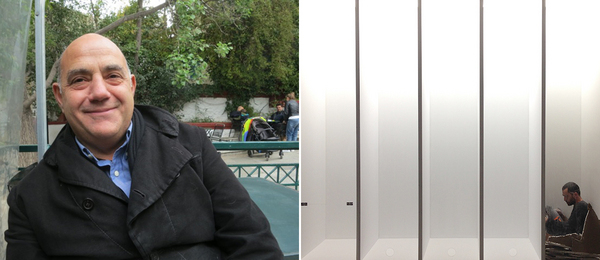 左：画商吉拉斯莫斯·卡帕托斯（Gerasimos Kappatos）；右：艺术家亚尼斯·帕帕斯（Yiannis Pappas）.