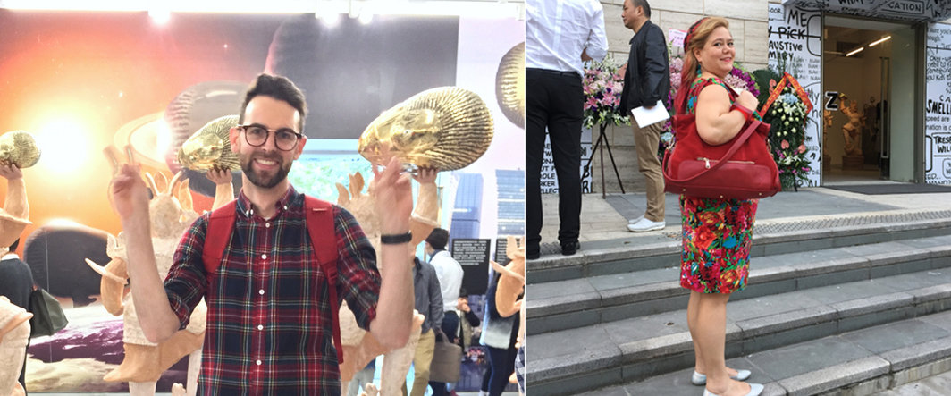 左：艺术评论人Sam Gaskin；右：《艺术新闻》驻上海记者Lisa Movius.