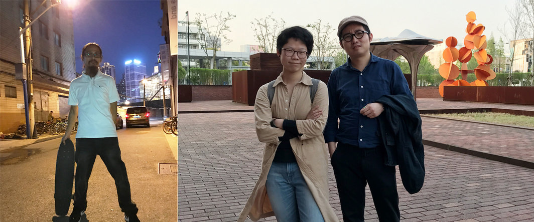 左：菲律宾声音艺术家Marlo；右：上海国际电影节电影项目市场负责人范静雯和明当代美术馆表演策划人张渊.