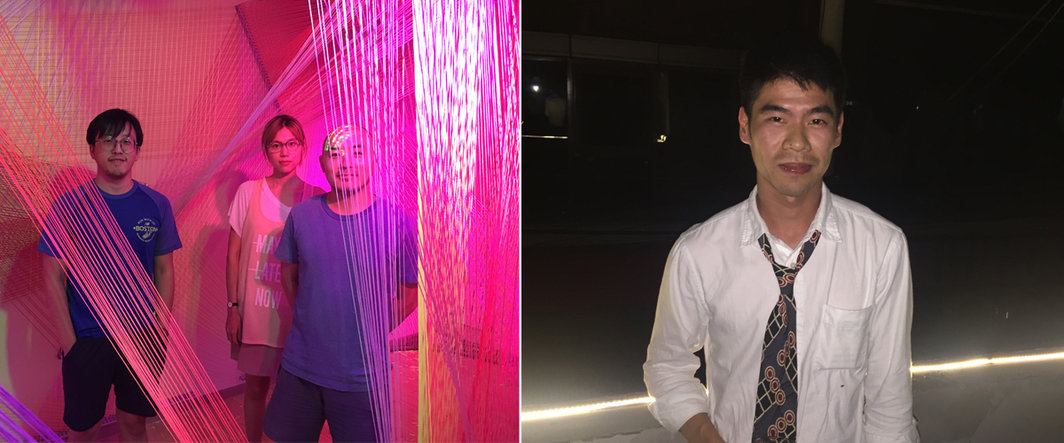 左：Z Factory成员全力、丁静、欧阳星；右：艺术家梁浩.