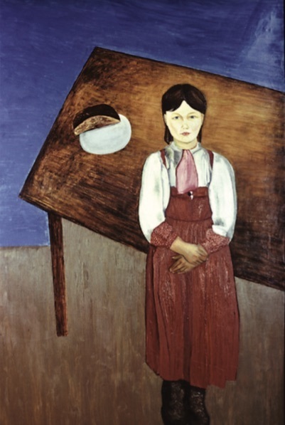 大卫·彼得罗维奇，《安妮斯卡》，1926，布面油画，77½ x 48⅝’’，展览“革命：俄国艺术1917-1932”.