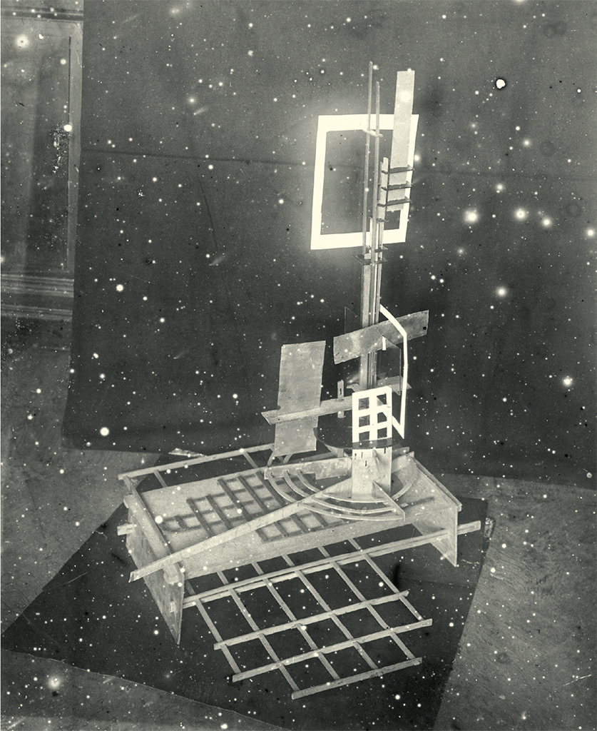 古斯塔夫·克鲁特西斯，《垂直结构》，1921，明胶银盐版画，97⁄8 × 81⁄8".