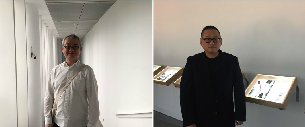 左：艺术家须田悦弘；右：艺术家陈文祺.