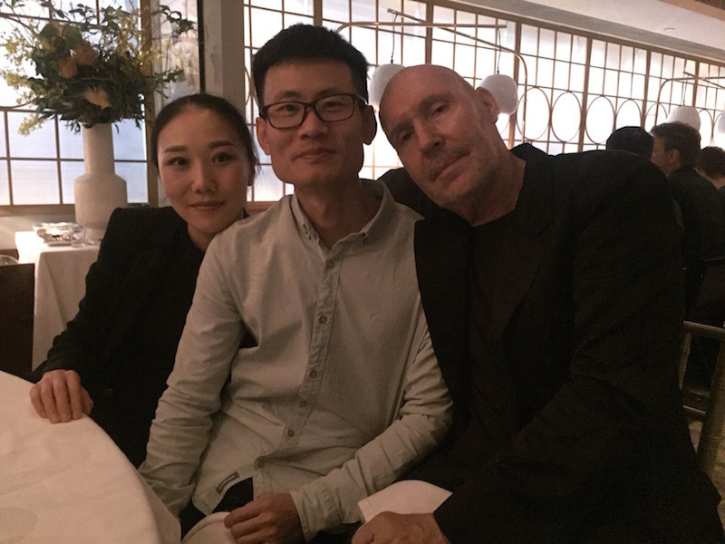 艺术家曹雨，胡庆雁和Michel Comte.