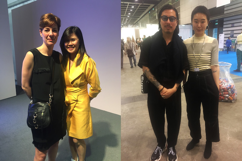 左：策展人Beth Greenacre与杨淑茵；右：策展人王宗孚与王凯楣.