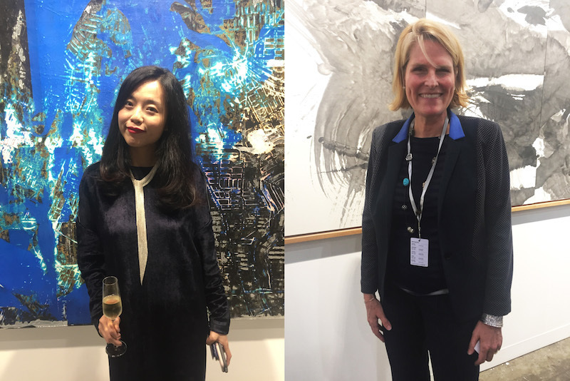 左：画廊家蔡荔馨；右：画廊家Katie de Tilly.