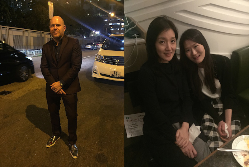 左：巴塞尔艺术展全球总监Marc Spiegler；右：韩国K-Auction的Minhee Suh与Jihyun Lee.