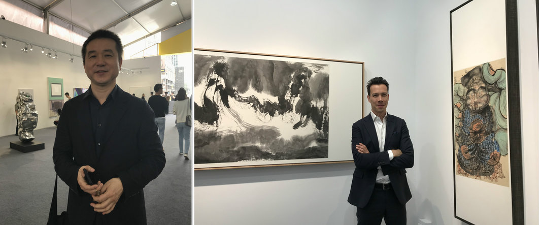 左：乔空间、油罐艺术中心的创始人乔志兵；右：墨斋的雷澄泉.