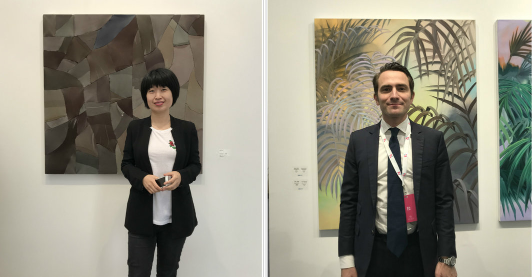 左：北京公社的吕静静；右：HdM画廊的Olivier Hervet.