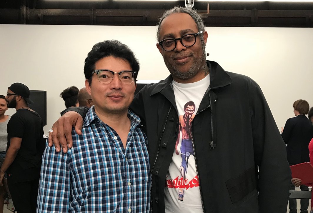 廖国核与Arthur Jafa. 摄影：鲁明军.