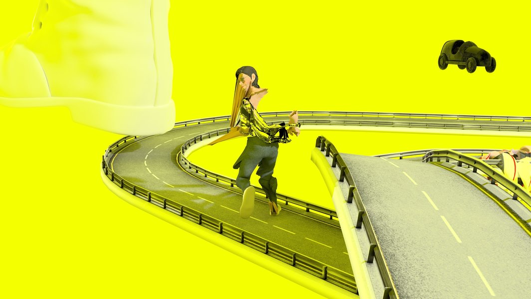 杨嘉辉，《马路如虎口》，2018，4k录像，单频，有声，10分钟.