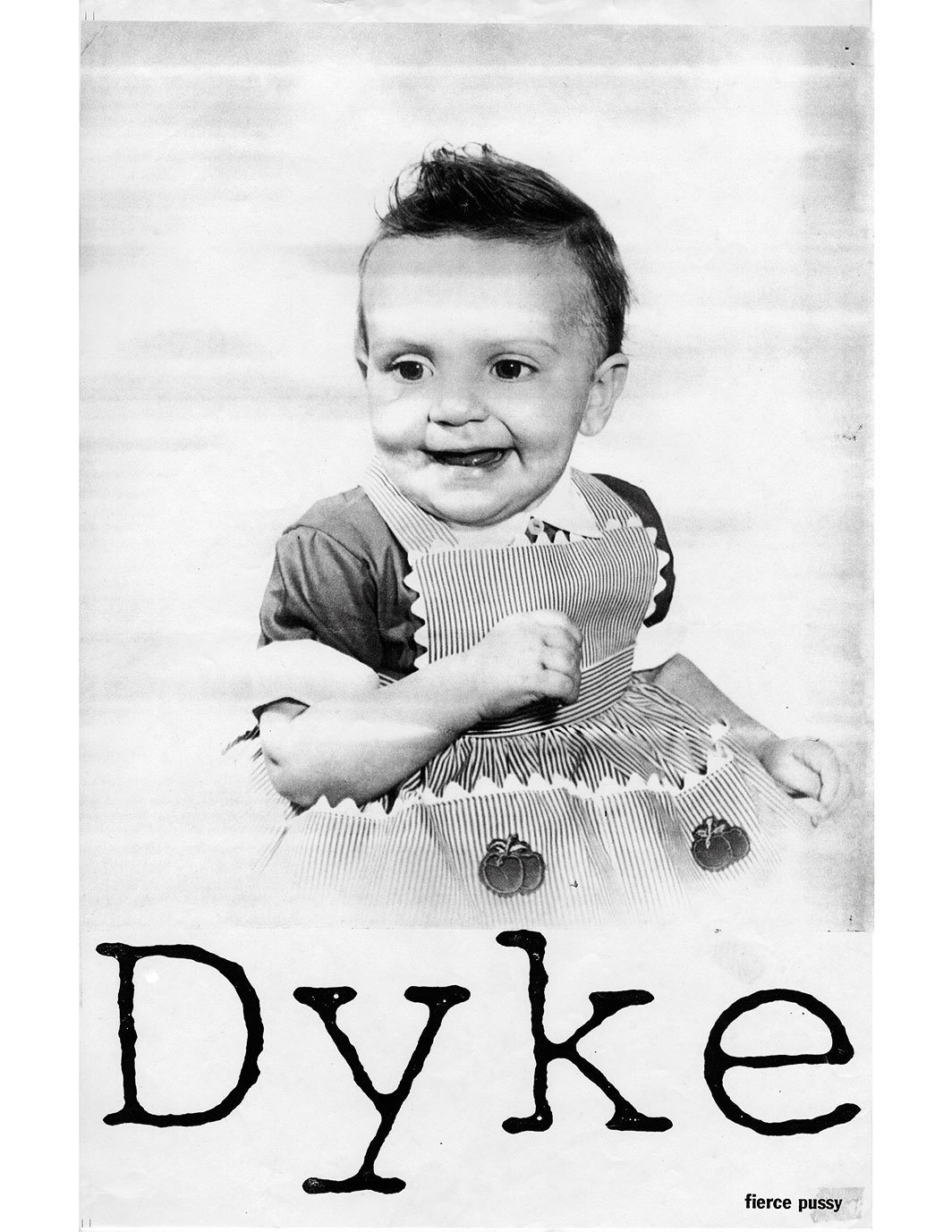fierce pussy的“家庭和拾得照片”海报，1991，黑白摄影，17 x 11英寸.