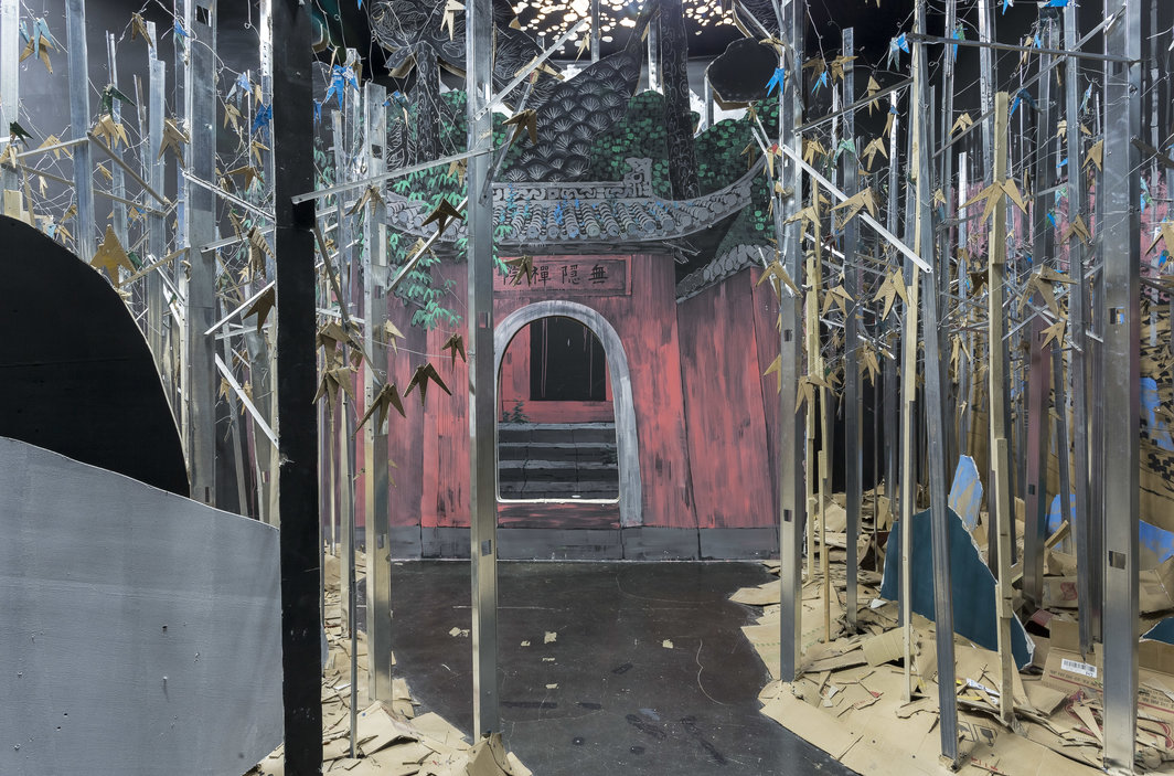 梁硕，《无隐禅院》展览现场，2016. 艺术家惠允.