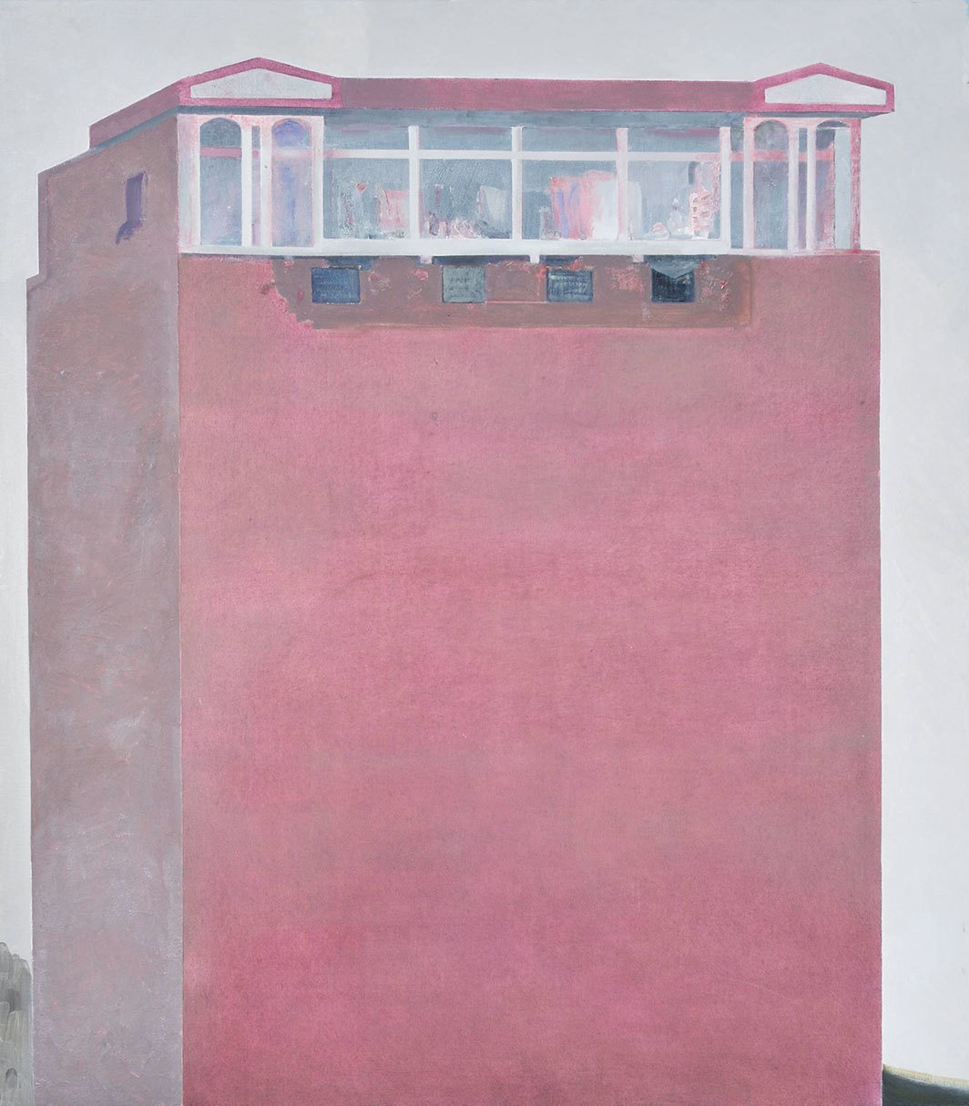 艾迪·希拉，《顶层公寓7》，2013，布面油画，45 5⁄8 × 40 1⁄8"；来自“顶层公寓”系列，2013.