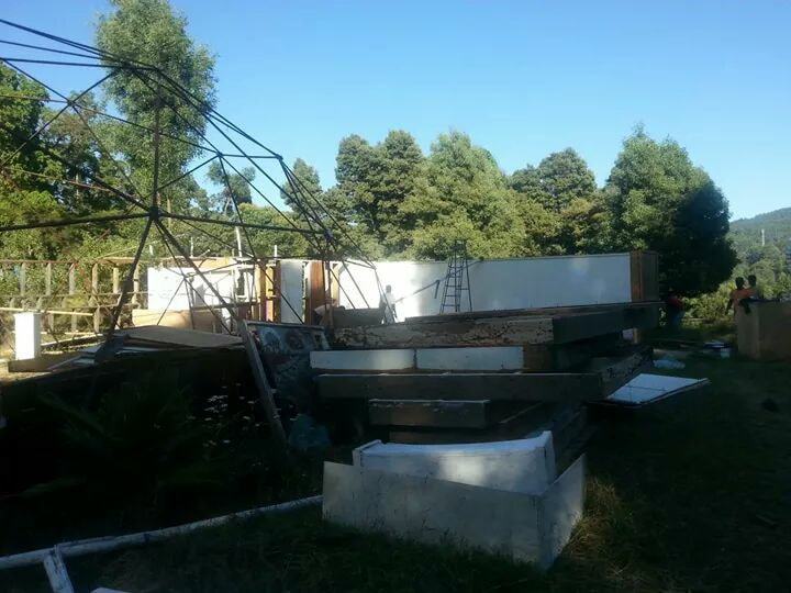 被拆除中的Netsa艺术村，2018年2月. 图片由Netsa艺术村提供.