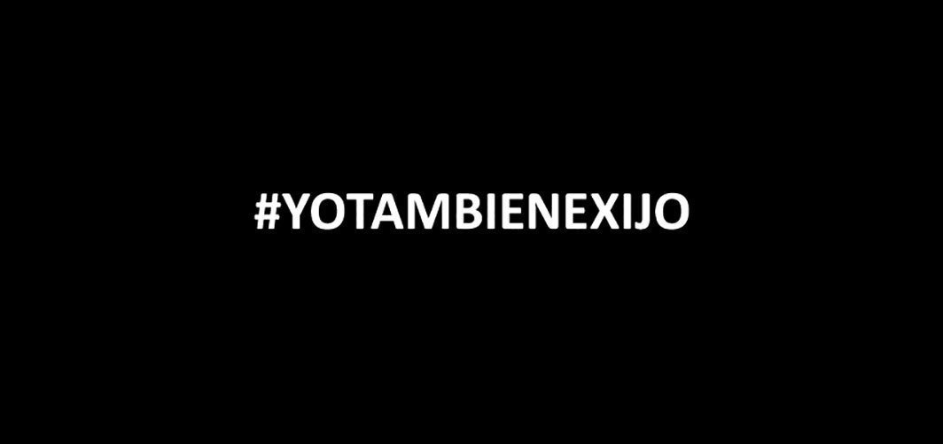 塔尼亚·布鲁古拉#YoTambienExijo的标志，2014.