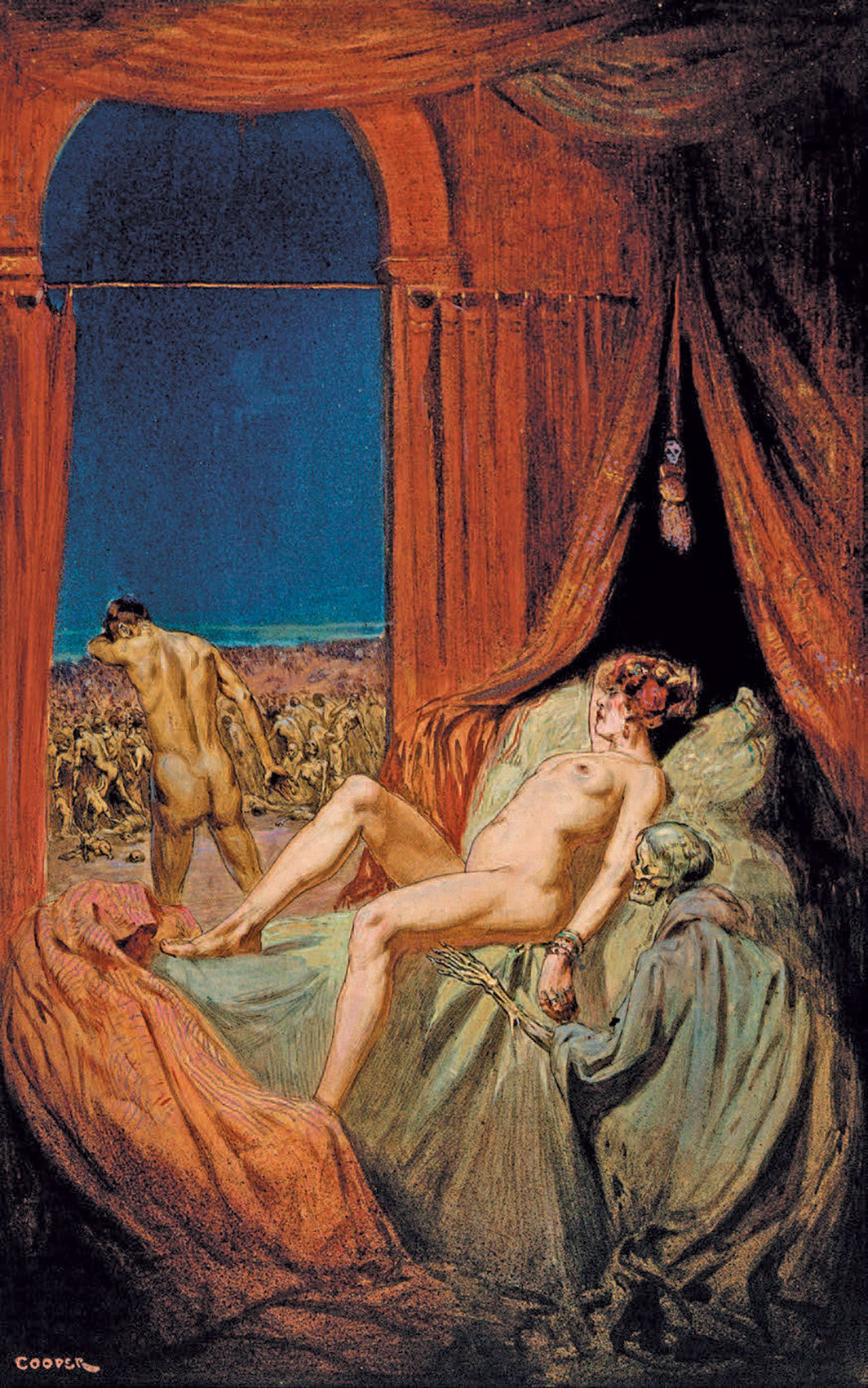 理查德·坦南特·库珀（Richard Tennant Cooper）关于梅毒的水彩画，1912年左右.