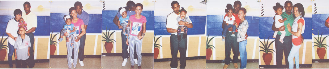 狄安娜·劳森（Deana Lawson），《莫霍克监狱》（Mohawk Correctional Facility，局部），2013，46张喷墨印刷，每张11 × 8 1⁄2".