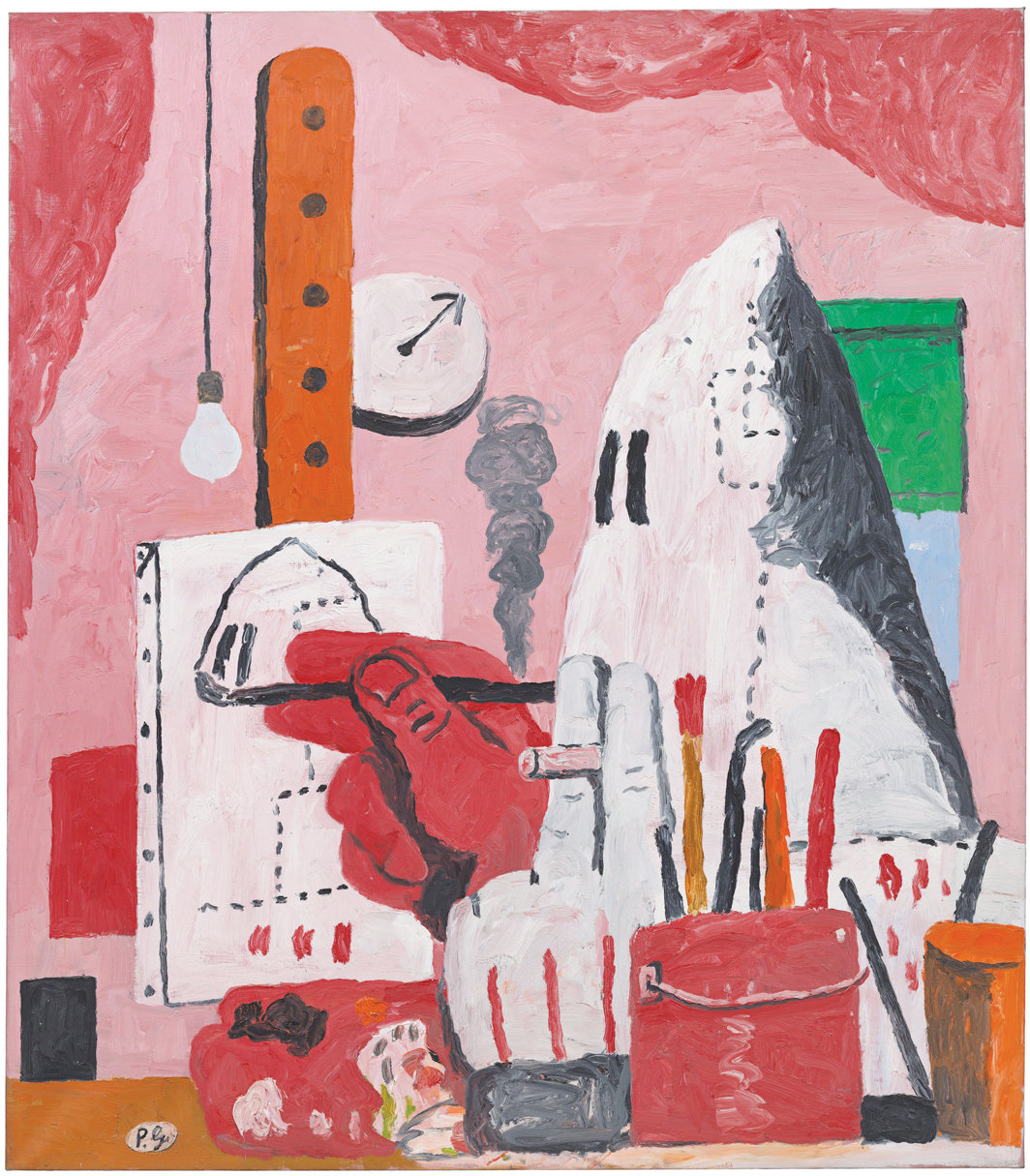 菲利普·加斯顿，《工作室》，1969，布面油画，73 1⁄4 x 71".