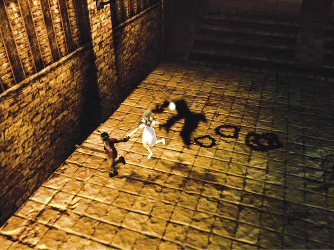 日本电子游戏Ico中的一个场景（Sony Computer Entertainment, 2001）.