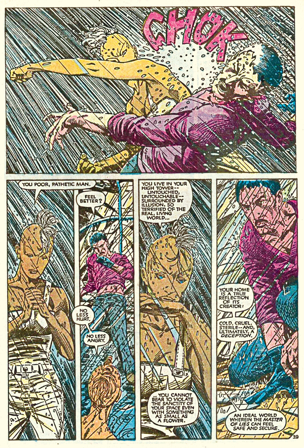 克里斯·克莱蒙特和巴里·温莎-史密斯，《非凡X战警》内页，第186期，《生死记：一个爱情故事》（漫威漫画，1984年10月）.