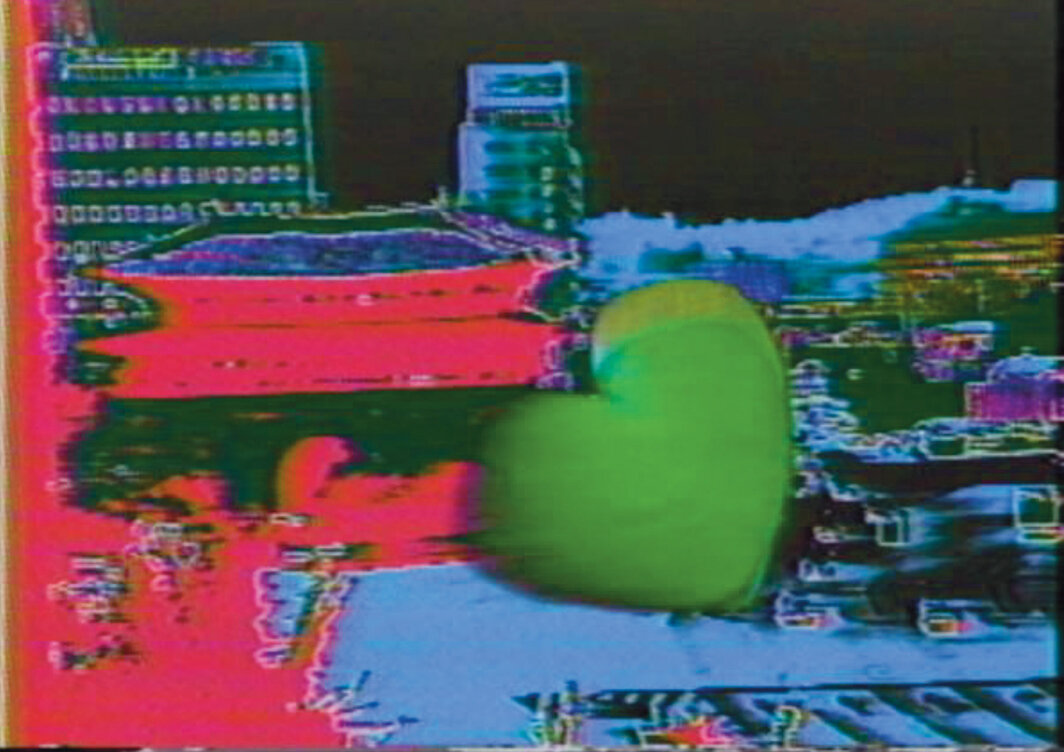 白南准，《越多越好（东方绘画）》，1987，彩色无声录像，时长32分钟. 截取自《越多越好》，1988.